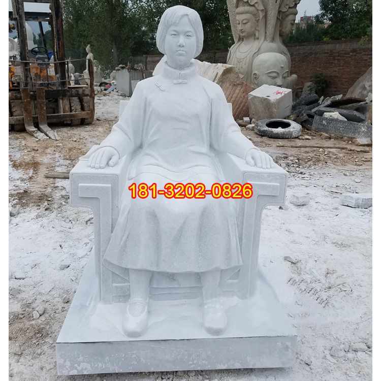 黨建主題革命人物楊開(kāi)慧石雕